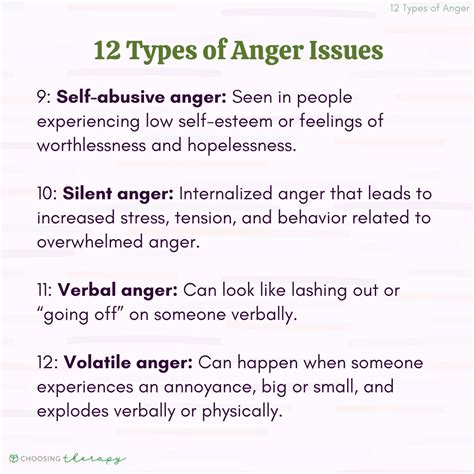 12 Types Of Anger