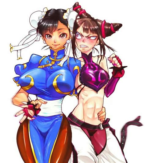 anime girls chun li and juri han street fighter street fighter chun li super street fighter