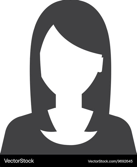 Young Executive Woman Profile Icon Royalty Free Vector Image