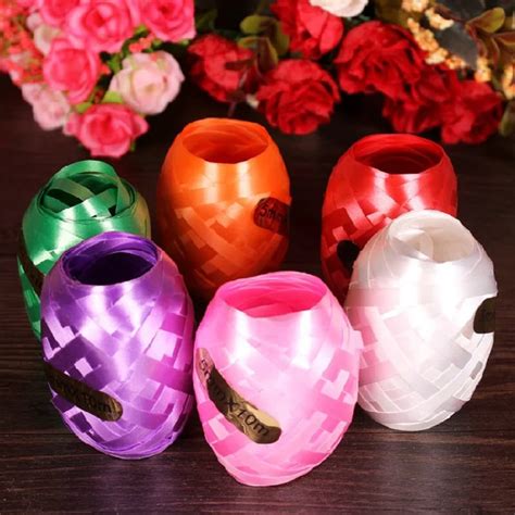 6 Pcslot Balloons Ribbon Multicolor Curling Ribbon Tapes For Birthday