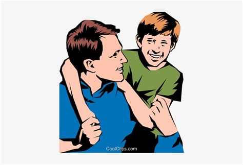 dad and son clipart
