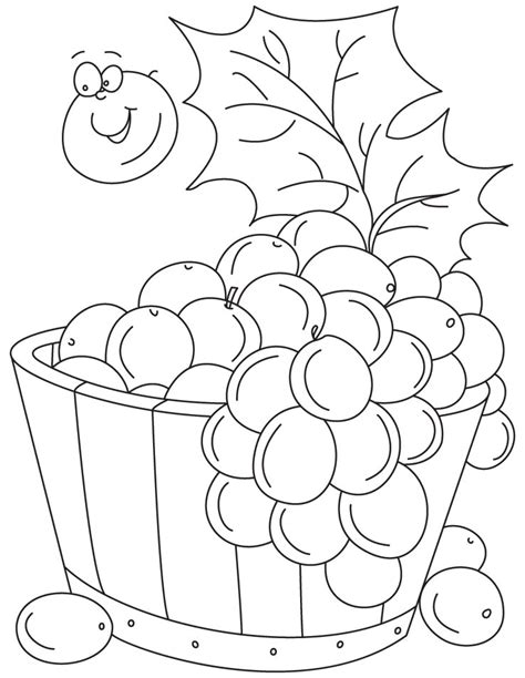 Download Coloring Pages for Kids: Grapes Coloring Pages for Kids