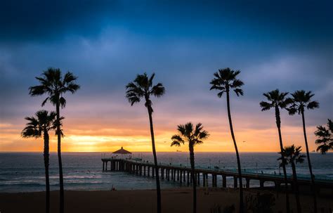 Los Angeles Sunset Manhattan Beach Pier Los Angeles Cali Flickr