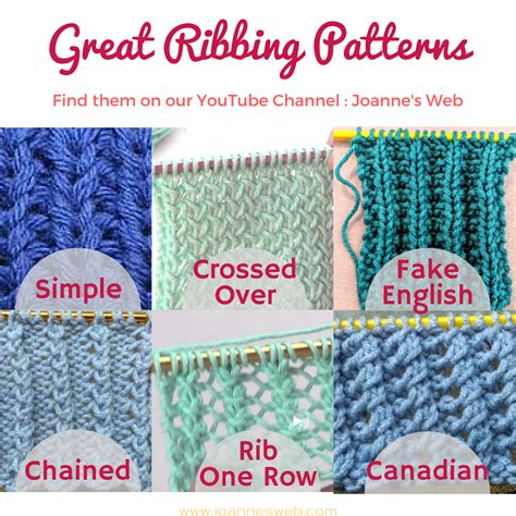 Some Awesome Ribbing Patterns To Try In Case You Want To Make Something