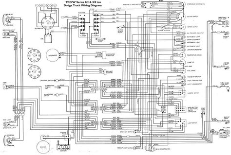 1969s Dw Series Dodge Truck Wiring Diagram Schematic Wiring