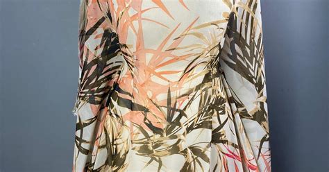 Polyester Crepe Georgette Nude Forest Stitch Fabrics By M Rosenberg