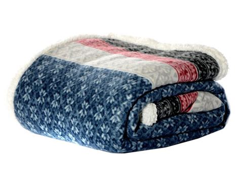 Fairisle Indiana Fleece Throw Blanket Soft Reversible Blanket With