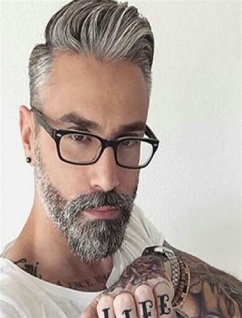 The haircut is styled in a way that the hair made with a slight lift in the front to make a perfect quiff. 26 Grey Short Haircuts for Men Over 40 - Short Hair Ideas ...