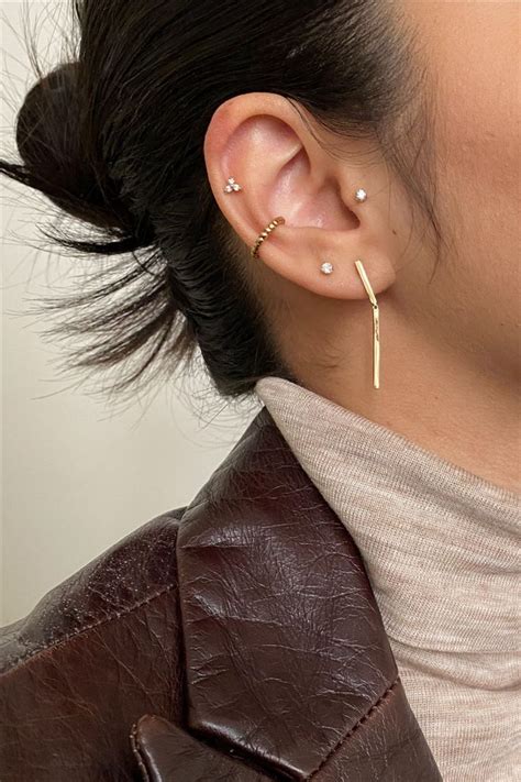 The Perfect Ear Stack Cool Ear Piercings Minimalist Ear Piercings