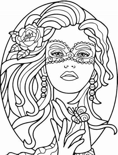 Coloring Pages Adult Colouring Adults Blank Masquerade