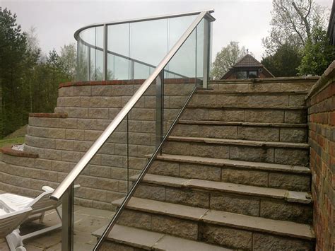 Surface mount spigot, side mount fascia spigot, stand off pins Glass Stair Railings | Glass balustrades on stairs | Glass ...