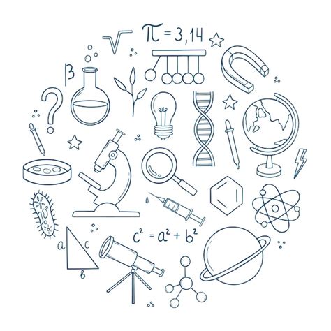 Premium Vector Set Of Education And Science Doodle Formulas In