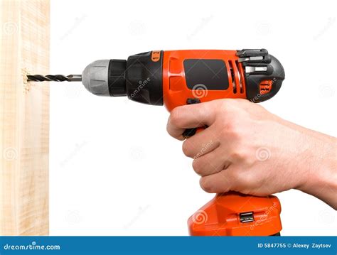 Mans Hand Holding Drill Royalty Free Stock Photo Image 5847755