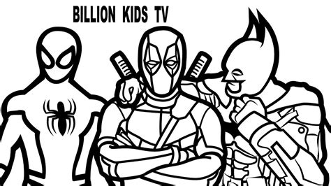 Peter parker, a child and a truck. Deadpool Coloring Pages For Kids at GetDrawings | Free ...