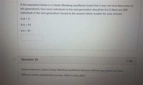 Show your work in any problems with calculations! Solved: If The Population Below Is In Hardy Weinberg Equil... | Chegg.com