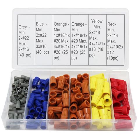 158pcs 5 Colors Electrical Wire Connector Twist On Screw Terminal