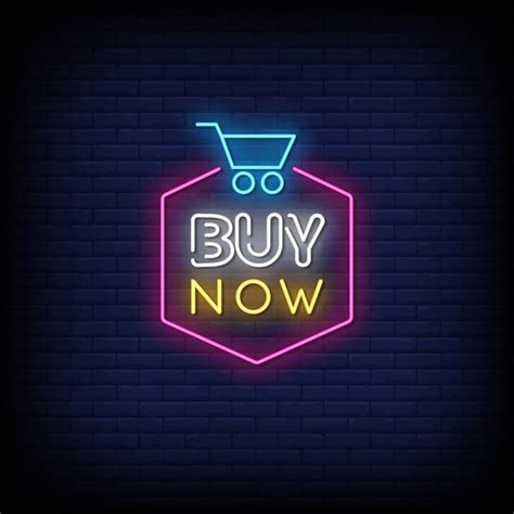 Premium Vector Buy Now Neon Signs Style Text