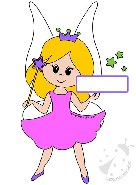 Disegni da colorare per natale, disegni di animali, disegni di treni, macchine, disegni ispirati alle fiabe e storie per bambini, disegni sullo sport, sulla natura, sulla scuola, disegni di frutta. Fatina con targhetta portanome Accoglienza Scuola ...