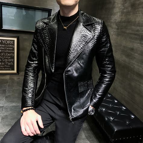 2019 Spring Leather Jackets Mens Black Fashion Designer Leather Jackets