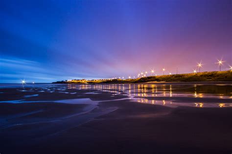 Hd Wallpaper United Kingdom England North Sea Tide Beach Coast Lighting
