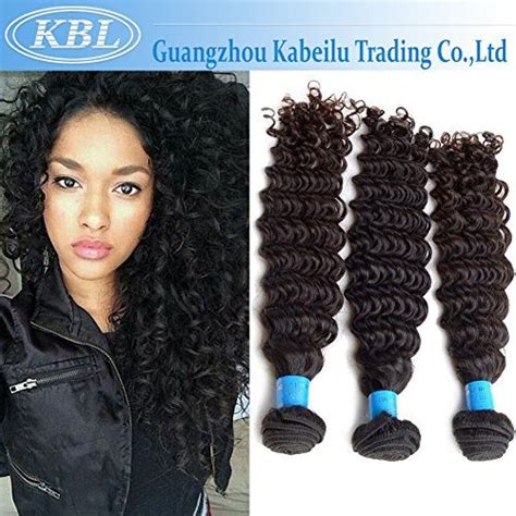 Kbl Grade 5a 3 Bundles Brazilian Deep Wave Hair Extensions 100