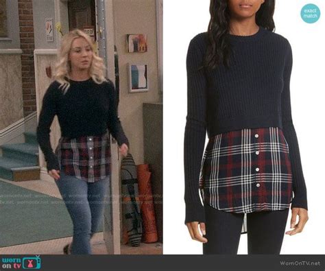 Pennys Plaid Layered Sweater On The Big Bang Theory Outfit Details