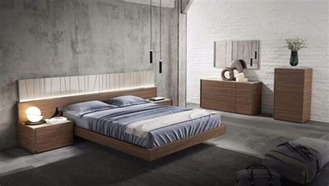 Jandm Porto Modern Light Grey Lacquer And Wenge Veneer Queen Size Bedroom