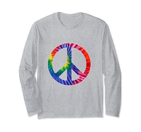 Hippie Tie Dye Peace Sign Long Sleeve T Shirt