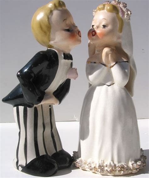 Vintage Style Wedding Cake Toppers