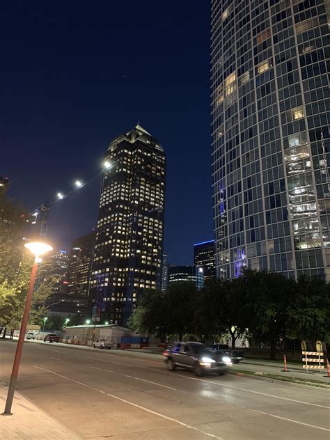 Downtown Dallas At Night Riphonexs