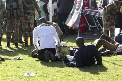 blast at zimbabwe rally called assassination attempt on president mnangagwa