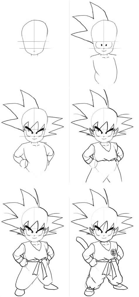 Draw the fun and easy way. Goku Drawing Easy at PaintingValley.com | Explore ...