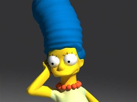 Marge Simpson Rigged 3d Model Rigged Max