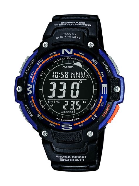 Casio Mens Classic Twin Sensor Digital Compass Watch Sgw100 2b