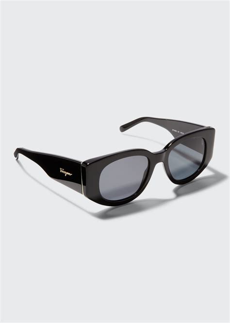 ferragamo thick oval acetate sunglasses bergdorf goodman