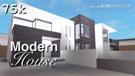 Bloxburg Modern House Speed Build 75k Youtube
