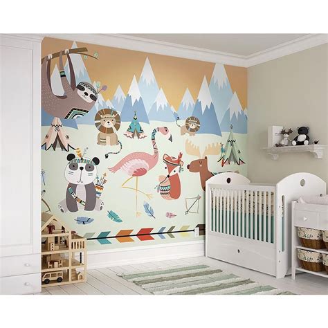Childrens Wall Murals Ohpopsi Animal Reservation Wall Mural