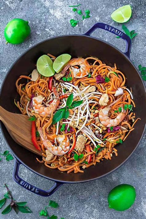 Continue cooking over medium heat for 5 minutes, stirring often. Pad Thai Sweet Potato Noodles