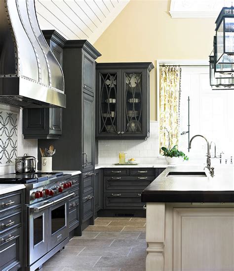 Dark Gray Kitchen Cabinets Transitional Kitchen Traditional Home