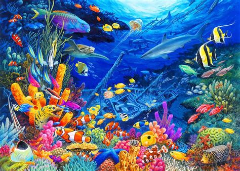 Undersea Wonders By John Francis Animal Paintings Ocean Drawing Sea