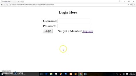 How To Create A Simple Login Form In Html Easy Tutorial Youtube