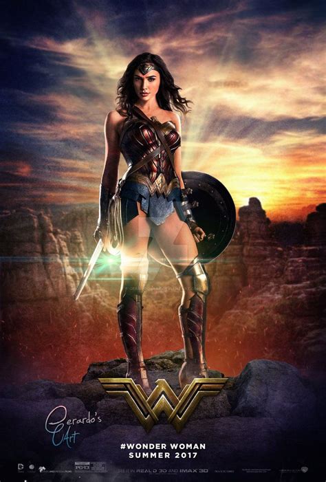 Wonder Woman Teaseer Poster II By GerardosArt Justice League Wonder