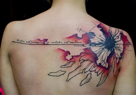 Abstract Watercolor Back Tattoo By Klaim Tattoomagz › Tattoo