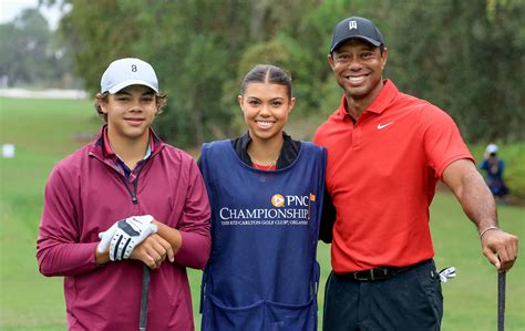Tiger Woods Daughter Caddies For Him At Golfing Championship See Her