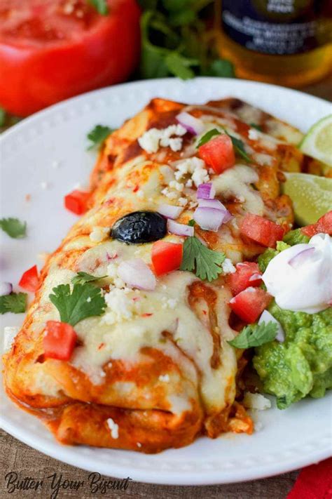 Our sour cream chicken enchiladas are so soft they're almost pillowy, but still have a good degree of spice from the tomatillo cause and pepper jack cheese. Sour Cream Chicken Enchiladas Recipe-Butter Your Biscuit