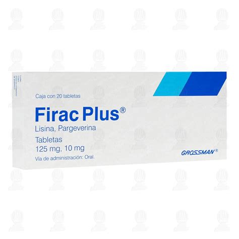 Firac Plus 125mg10mg 20 Tabletas Smart Club