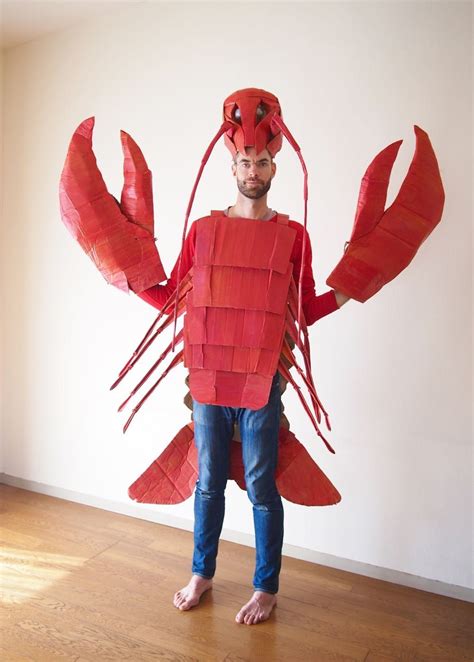 Cardboard Lobster Costume Lobster Costume Fish Costume Crab Costume
