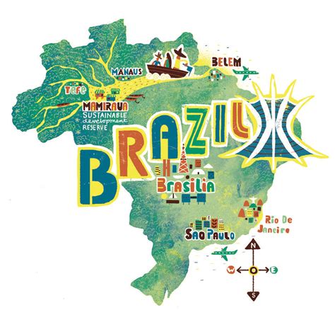 Brazil Country Map Illustrationmigy Illustratio Brazil Map