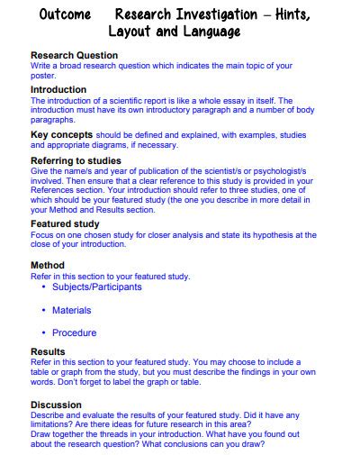 Free 10 Research Investigation Templates In Pdf