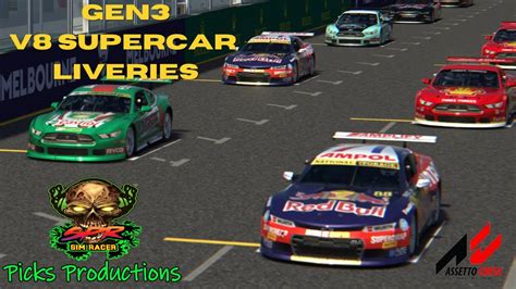 Assetto Corsa Preview Of The Gen3 V8 Supercars Liveries By SPR